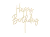 Dekoracje i nakrycia stołu na imprezę - Party Deco Topper na tort Happy Birthday - 16,5 cm KPT57-100 - miniaturka - grafika 1
