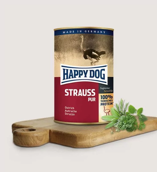 Happy Dog Struś puszka 6x400g