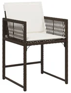 Fotele i krzesła ogrodowe - Brązowe krzesła ogrodowe boho z poduszkami 4 szt. S1-R77 - miniaturka - grafika 1