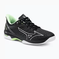 Buty sportowe męskie - Buty do tenisa męskie Mizuno Wave Exceed Tour 5 AC black/silver/techno green - miniaturka - grafika 1