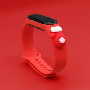 Strap Xmas opaska do Xiaomi Mi Band 6 / Mi Band 5 świąteczny silikonowy pasek bransoletka czerwony (rękawiczka) - Etui i futerały do telefonów - miniaturka - grafika 2