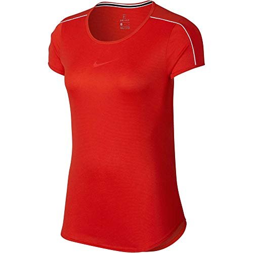 Nike Dry T-shirt damski Habanero Red/White/Borde XS