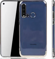 Etui i futerały do telefonów - Etui na telefon Huawei P20 Lite 2019 srebrne - przezroczyste - silikonowe etui z TPU na tylną obudowę w przezroczystym srebrnym kolorze - miniaturka - grafika 1