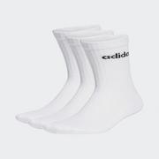 Skarpetki damskie - Skarpety wysokie unisex adidas Linear Crew Cushioned Socks 3 Pairs HT3455 white/black - miniaturka - grafika 1