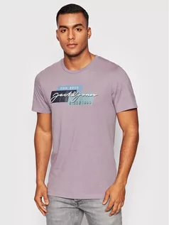 Koszulki męskie - Jones Jack T-Shirt Brights 12197884 Fioletowy Regular Fit 5715112511744 L, M, S, XL, XXL - grafika 1