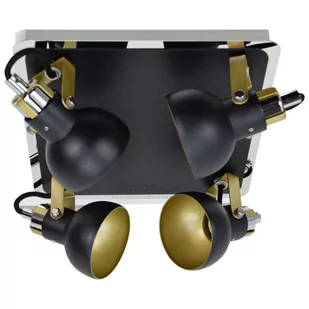 Ideus Plafon LAMPA sufitowa MARIO 03045 metalowa OPRAWA reflektorowa czarna 03045 - Lampy sufitowe - miniaturka - grafika 1