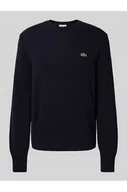 Swetry męskie - Sweter z dzianiny o kroju regular fit z czystej wełny - Lacoste - miniaturka - grafika 1