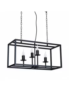 Luminex Lampa wisząca Cardiff 8270 lampa sufitowa 4x60W E14 czarna - Lampy sufitowe - miniaturka - grafika 1