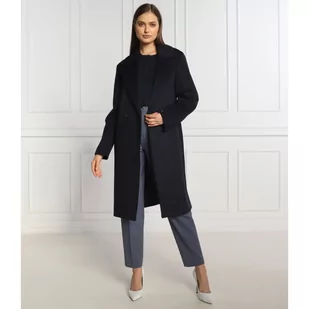 Tommy Hilfiger Płaszcz | z dodatkiem wełny - Płaszcze damskie - miniaturka - grafika 1