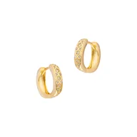 Biżuteria dla dzieci - Srebrne 925 pozłacane kolczyki Cyrkonie - miniaturka - grafika 1