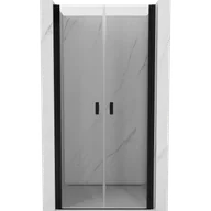 Ścianki i drzwi prysznicowe - Mexen Mist drzwi prysznicowe uchylne 100 cm, transparent, czarne - 8A7-100-000-70-00 - miniaturka - grafika 1