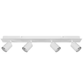 Lampy sufitowe - Beliani Lampa sufitowa Lampa sufitowa 4-punktowa metalowa biała TIGRIS 246087 - miniaturka - grafika 1