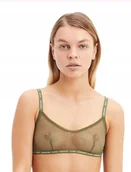 Biustonosze - Calvin Klein Biustonosz Damski Siateczkowy z Logo Khaki XS 2a2e6_a* Tia - miniaturka - grafika 1