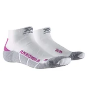 Skarpetki damskie - X-Socks dziecięce Run Discovery JUNIOR skarpety do biegania, skarpety sportowe, skarpety, biało-turkusowe purpurowy/szary melanż, 35/38 - miniaturka - grafika 1