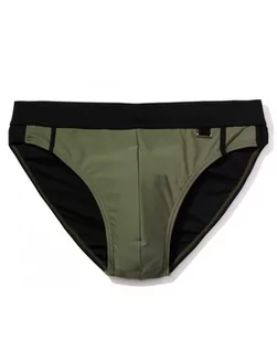 SLIPY KĄPIELOWE ATLANTIC KMT-256 (kolor khaki, rozmiar S) - Kąpielówki męskie - miniaturka - grafika 1