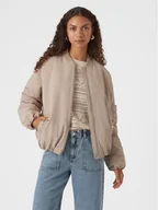 Kurtki damskie - Vero Moda Kurtka bomber Barcelona 10300839 Beżowy Regular Fit - miniaturka - grafika 1