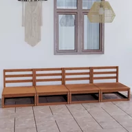 Sofy ogrodowe - vidaXL 4-osobowa sofa ogrodowa miodowy brąz lite drewno sosnowe 3075342 - miniaturka - grafika 1