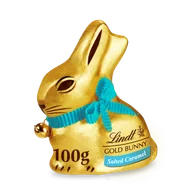 Inne słodycze - Królik czekoladowy Lindt Gold Bunny Słony Karmel 100g - miniaturka - grafika 1