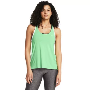 Damski top treningowy Under Armour Knockout Tank - zielony - UNDER ARMOUR - Koszulki sportowe damskie - miniaturka - grafika 1