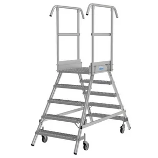 KRAUSE Pomost jezdny 2x5 stopni z dwustronnym wejściem i stopniami o klasie poślizgu R13 - Rusztowania - miniaturka - grafika 1