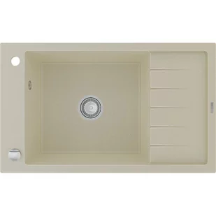 Mexen Elias zlewozmywak granitowy 1-komorowy z krótkim ociekaczem 795 x 480 mm, beżowy - 6511791005-69 - Zlewozmywaki - miniaturka - grafika 1
