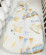 Śpiworki dla dzieci - Śpiworek do spania na zimę „Zabawki" Bawełna premium 2,5 tog - miniaturka - grafika 1