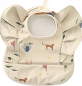 Śliniaki i fartuszki - Śliniaczek dla Niemowlaka z Kieszonką i Falbankami OWOCE - miniaturka - grafika 1