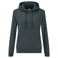 Bluzy damskie - Bluza damska z kapturem Hooded Sweat Fruit of the Loom Dark Heather Grey XL - miniaturka - grafika 1