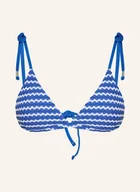 Stroje kąpielowe - Seafolly Góra Od Bikini Trójkątnego Mesh Effect blau - miniaturka - grafika 1
