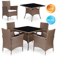 Meble ogrodowe - Komplet mebli ogrodowych z technorattanu 4 krzesła + stół MultiGarden - miniaturka - grafika 1