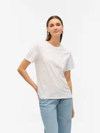 Koszulki i topy damskie - Vero Moda Koszulka w kolorze białym - miniaturka - grafika 1