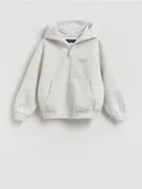 Bluzy dla dziewczynek - Reserved - Bluza z kapturem - jasnoszary - miniaturka - grafika 1