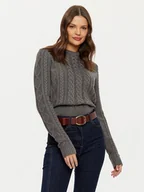 Swetry damskie - Guess Jeans Sweter W4BR13 Z3HN2 Szary Regular Fit - miniaturka - grafika 1