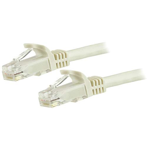 StarTech.com Kabel krosowy Snagless, Cat6 UTP RJ45, kabel sieciowy Gigabit Snagless, Cat 6 z osłoną ochronną, kabel krosowy Cat.6, biały