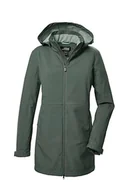 Kurtki damskie - killtec Damska kurtka softshellowa Parka/Softshell z odpinanym kapturem KOW 95 WMN SFTSHLL PRK, zielono-szara, 46, 41803-000 - miniaturka - grafika 1