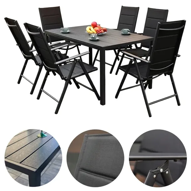 Meble Ogrodowe Zestaw Mebli Tarasowych Ogrodowych STÓŁ 150x90 Aluminium HIT