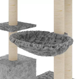 Lumarko Drapak dla kota z sizalowymi słupkami, jasnoszary, 142 cm! - Drapaki dla kotów - miniaturka - grafika 7