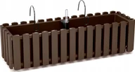 Donice - Prosperplast Skrzynka balkonowa BOARDEE FENCYCASE DDEF600W-R222, Doniczka na balustradę 58x18 cm, Kolor Brąz, Prosperplast - miniaturka - grafika 1