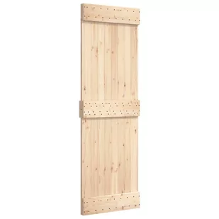 Drzwi przesuwne, 70x210 cm, lite drewno sosnowe 8720845854621 - Drzwi wewnętrzne - miniaturka - grafika 3