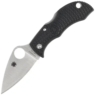 Nóż składany Spyderco Manbug Leaf Black Lightweight FRN, Satin Plain VG-10 by Sal Glesser (MBKLFP) - Noże - miniaturka - grafika 1