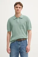 Koszulki męskie - Pepe Jeans polo bawełniane męski kolor zielony gładki PM702536 - miniaturka - grafika 1