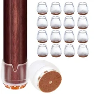 Krzesła - Nakładki Silikonowe Na Nogi Krzesła Mebli Z Filcem 16 Szt. Ochronne Nasadki 14-18 mm - miniaturka - grafika 1