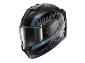 Kaski motocyklowe - Kask Integralny Shark D-Skwal 3 Streetrush Czarny/Zielony/ChromowanyXS - miniaturka - grafika 1