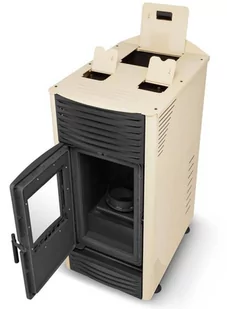 Piec kominek kocioł na pellet 4,3-14,3kW z płaszczem wodnym 2,4-12,2kW (kolor: beż) - spełnia anty-smogowy EkoProjekt 99681705 - Piece wolnostojące - miniaturka - grafika 7