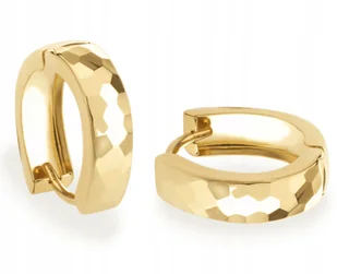 PIĘKNE ZŁOTE DIAMENTOWANE KOLCZYKI HONEY 8KT 333 - Kolczyki - miniaturka - grafika 1