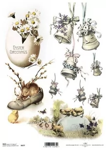 Papier ryżowy ITD A4 R477 Wielkanoc - Decoupage - miniaturka - grafika 1