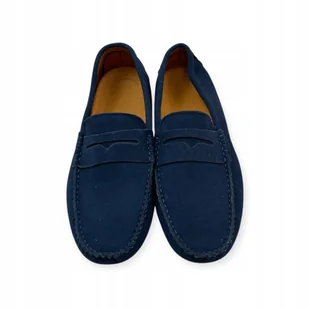 Mokasyny męskie zamszowe Old Money 46 - Mokasyny męskie - miniaturka - grafika 1