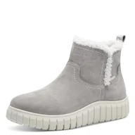 Kozaki damskie - Tamaris Comfort damskie kozaki z podszewką WarmInsole, TEX i Extra Grip, szare zamszowe, 39 EU, Grey Suede, 39 EU - miniaturka - grafika 1