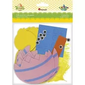 Szkolne artykuły papiernicze - Zestaw piankowy kurczak w skorupce 5szt - Titanum - miniaturka - grafika 1