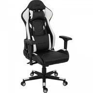 Fotele gamingowe - Fotel gamingowy czarno biały alcantara kod: 5903661851798 - miniaturka - grafika 1